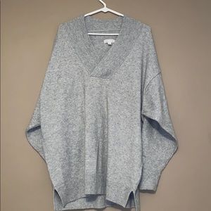 Prologue Gray V-Neck Sweater